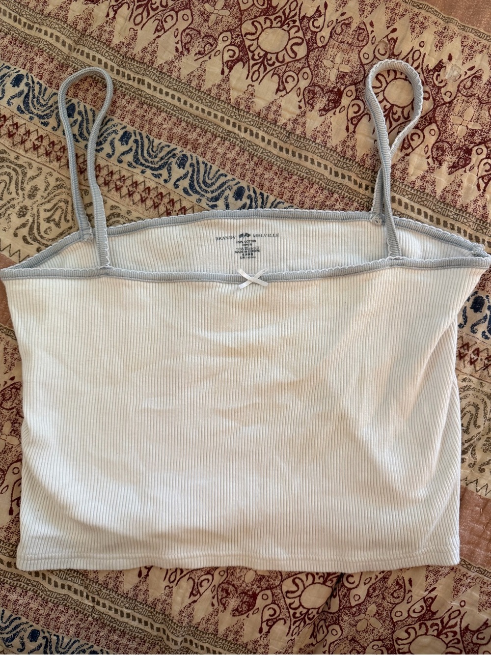 Brandy Melville white bow tank top